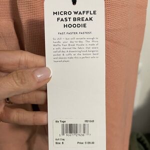 NWT Alo Yoga micro waffle fast break hoodie